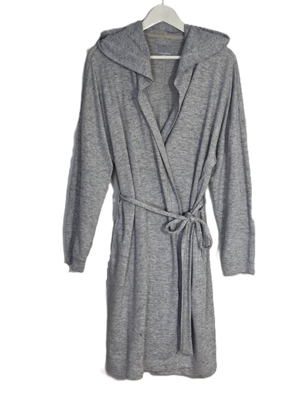 Simons Miiyu gray hooded robe with pockets